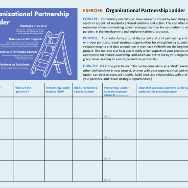 Organizational Power Ladder - Desk Worksheet